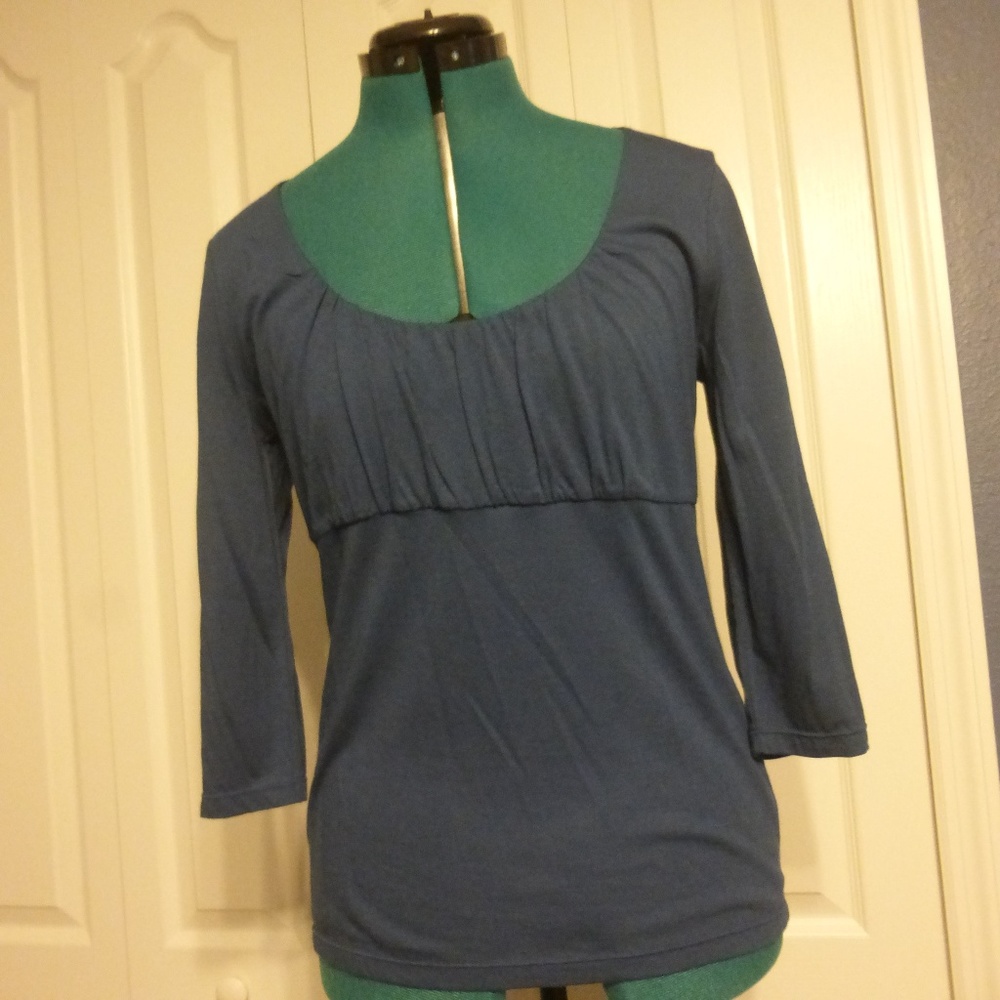 Super Soft Dark Blue Ann Taylor Top Size Medium